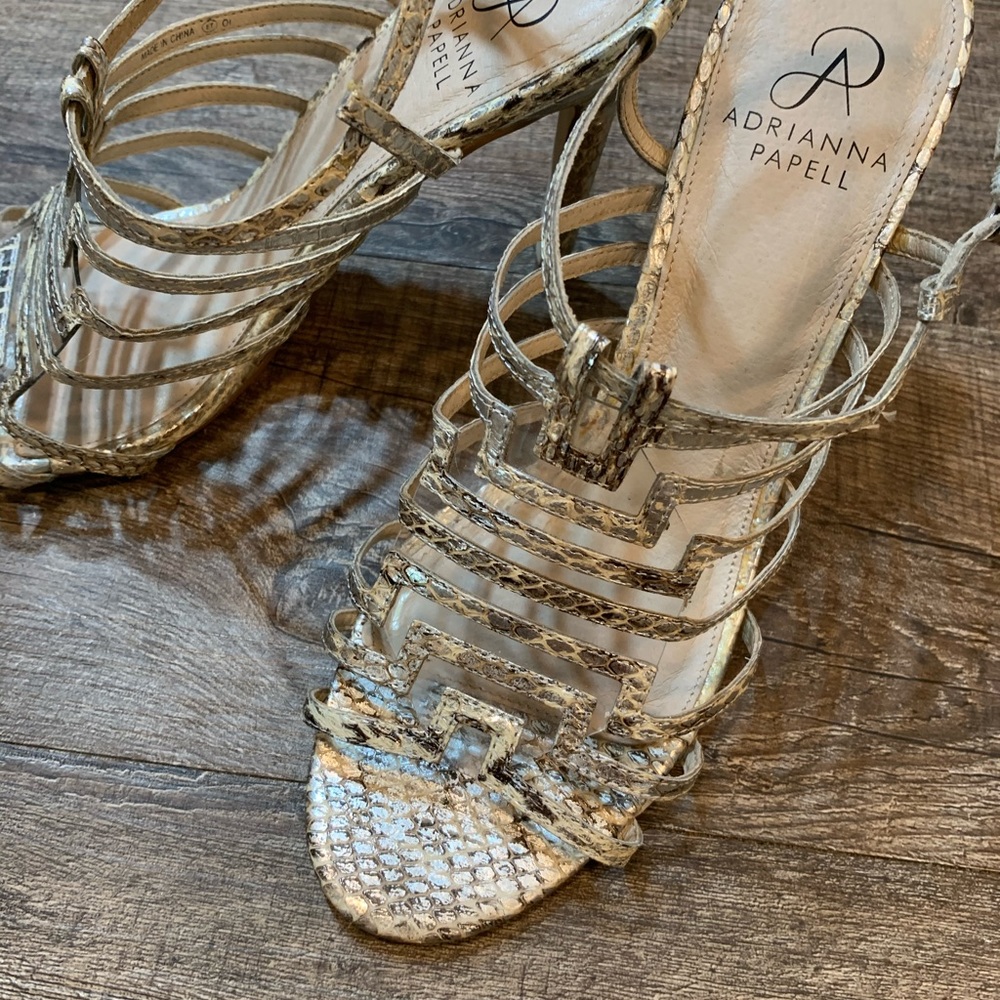 Adrianna Papell Emmanuelle Snakeskin High Heel - Picture 3 of 14